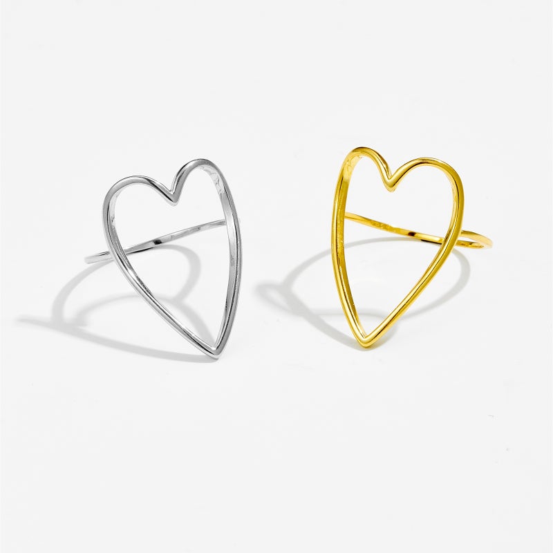 925 Sterling Silver Korean Style Ins High-Grade Love Ring For Women Niche Design Light Luxury Simple All-Match Cold Style Ring - Image 4